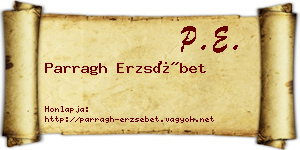 Parragh Erzsébet névjegykártya